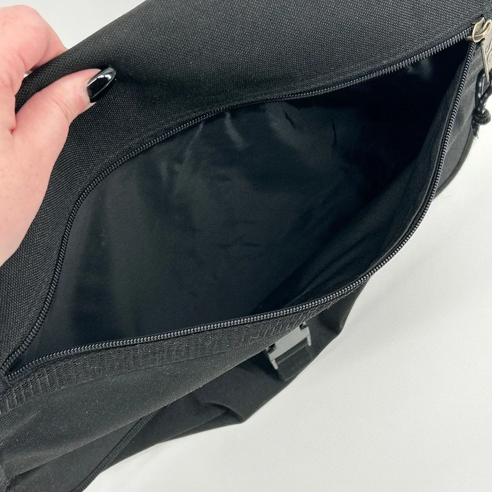 Sierra Club Black Canvas Messenger Bag Adjustable‎ Strap Organizer Travel Work
